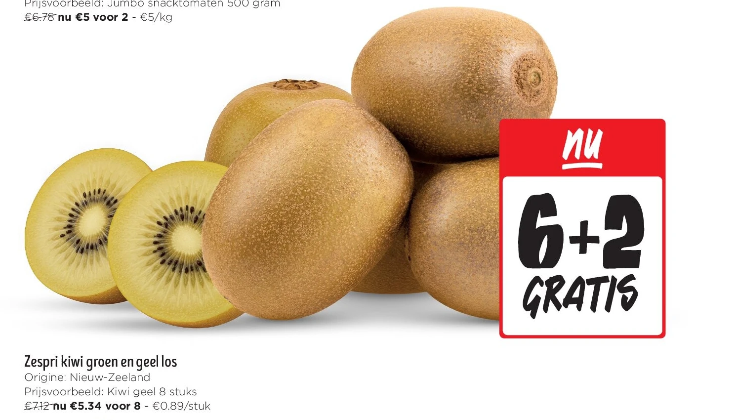 Zespri kiwi groen en geel los