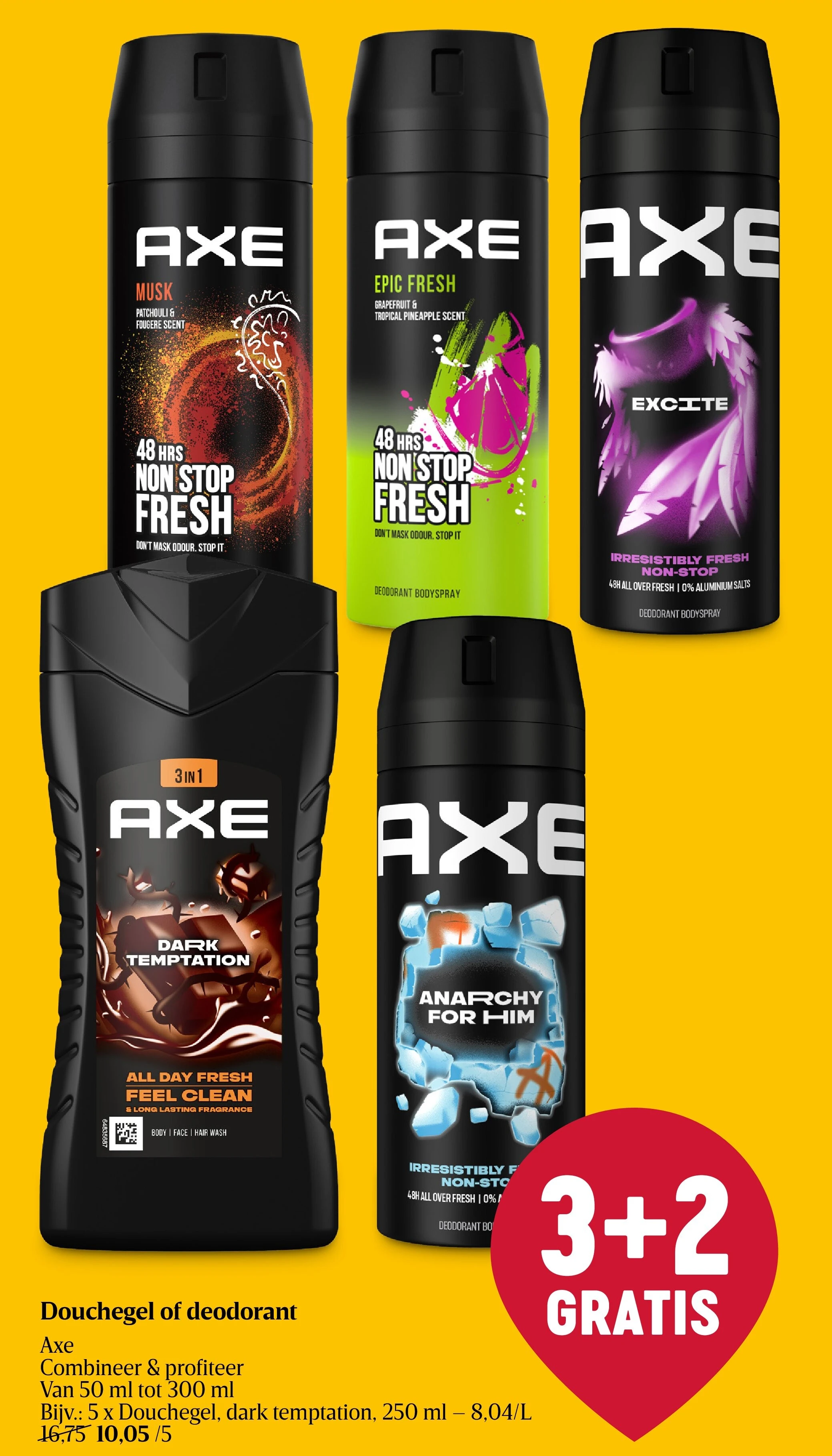 Douchegel of deodorant