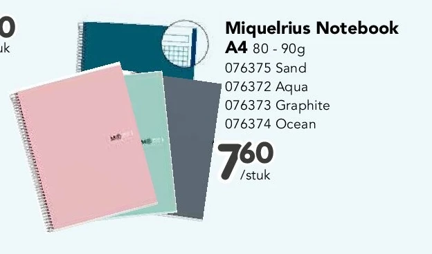 Miquelrius Notebook A4 80 - 90g