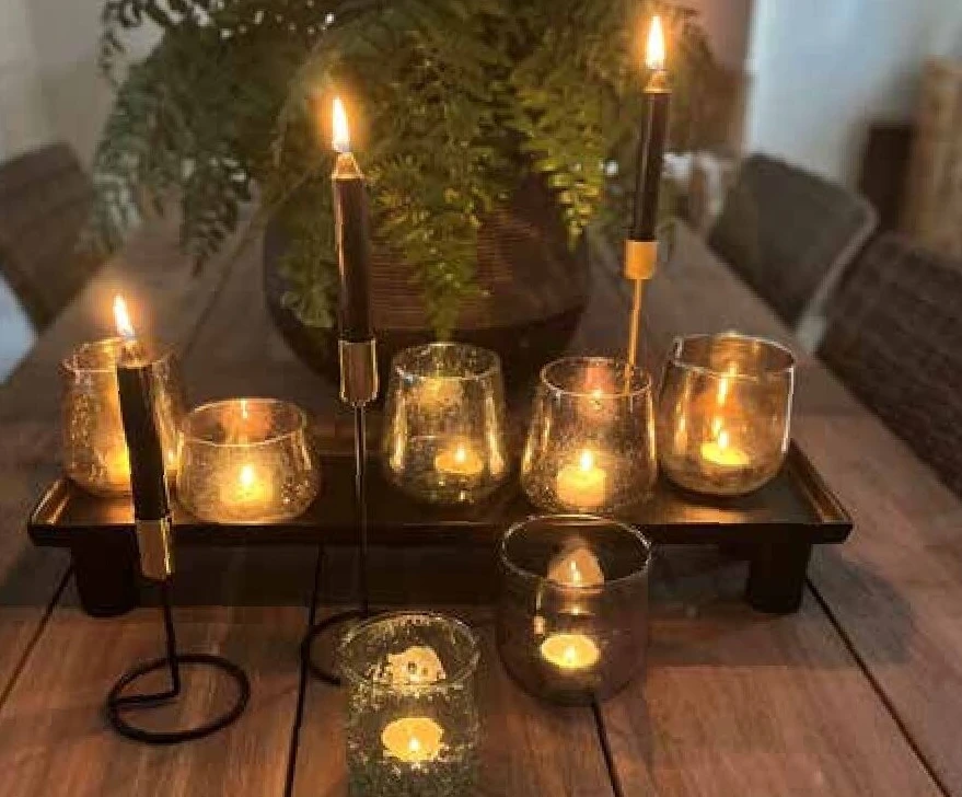 Theelichthouder glas