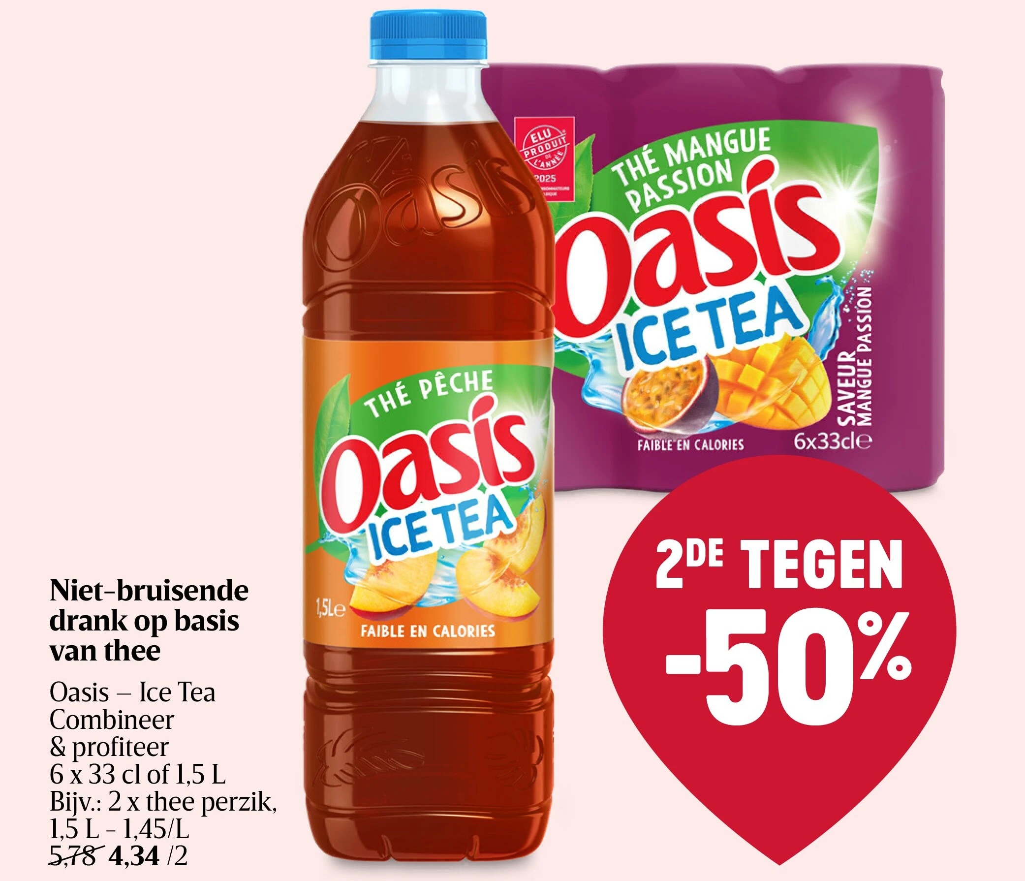 Niet-bruisende drank op basis van thee