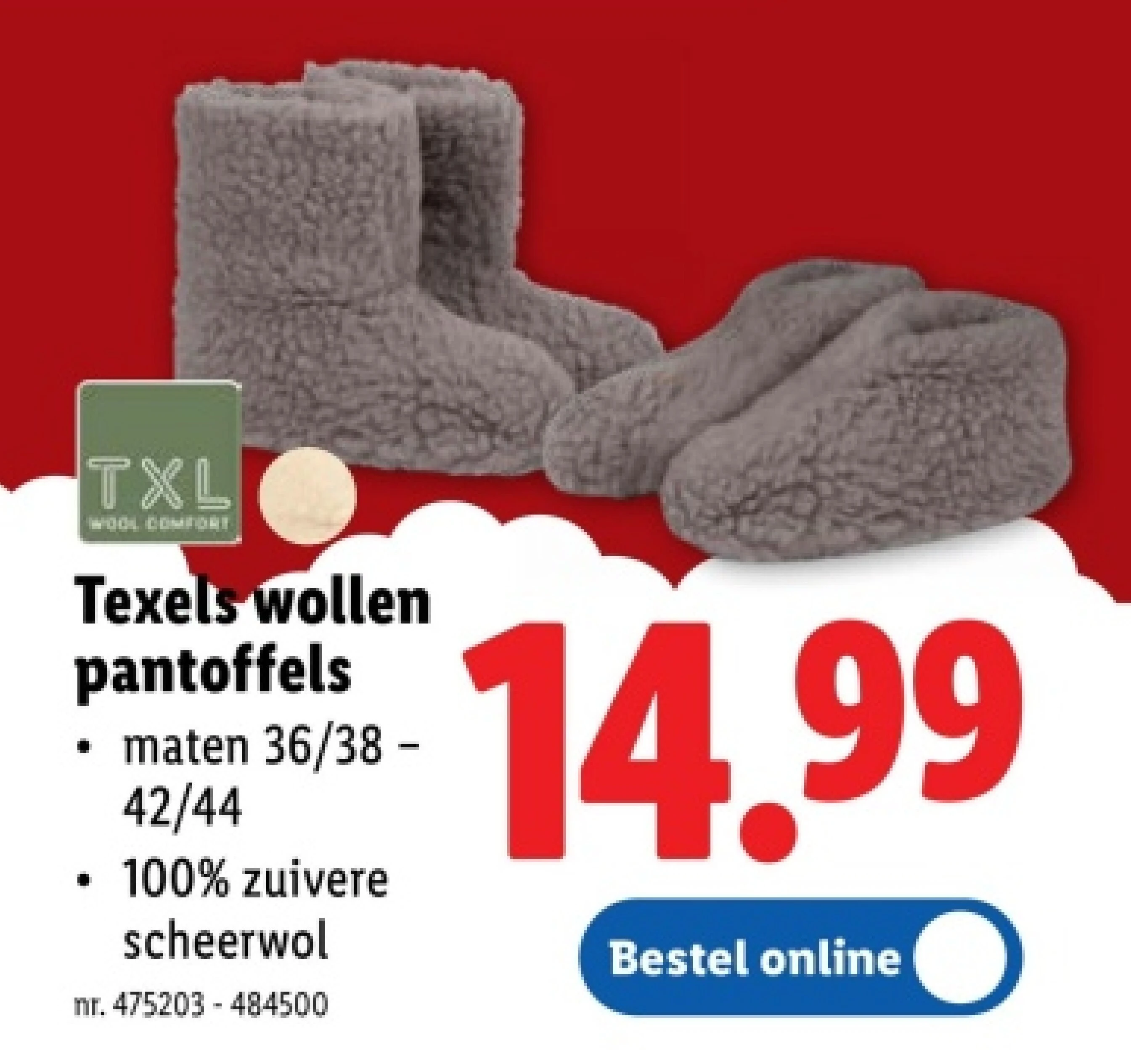 Texels wollen pantoffels