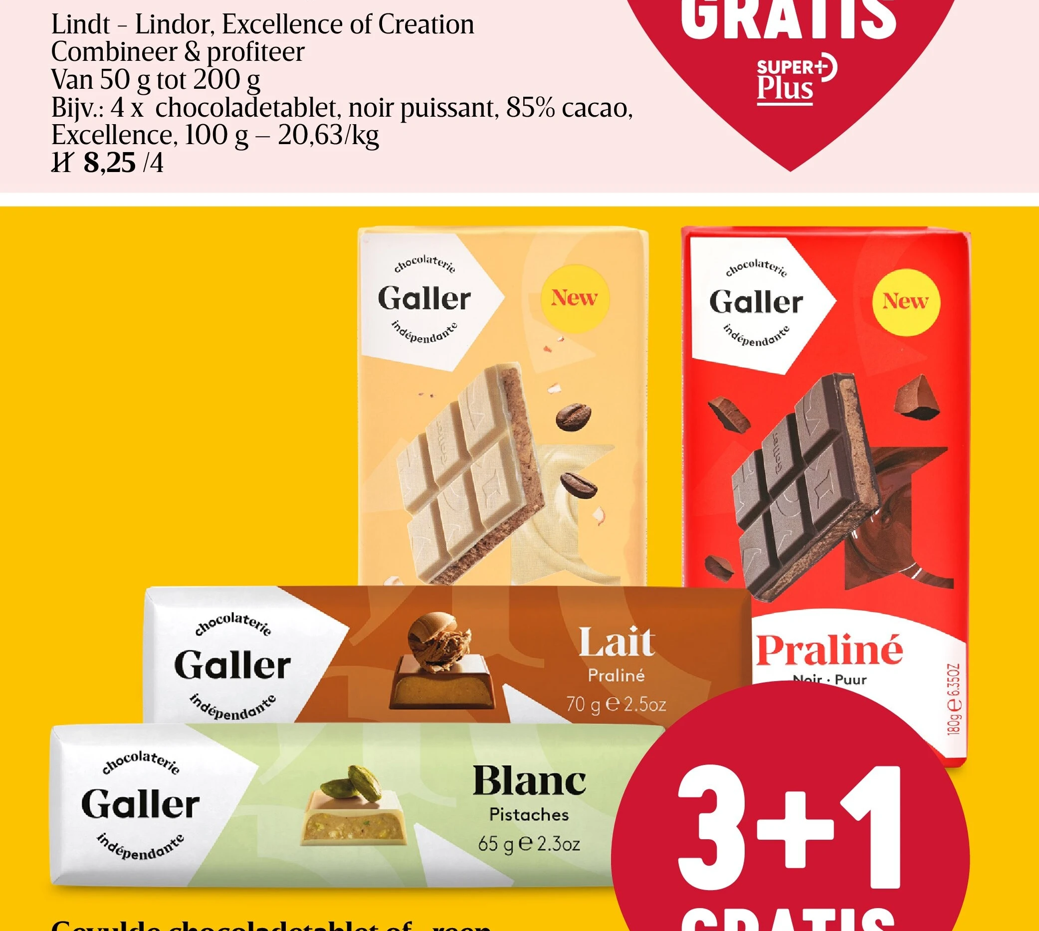 Gevulde chocoladetablet of -reep