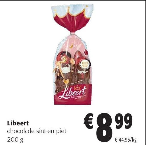 Libeert chocolade sint en piet 200 g