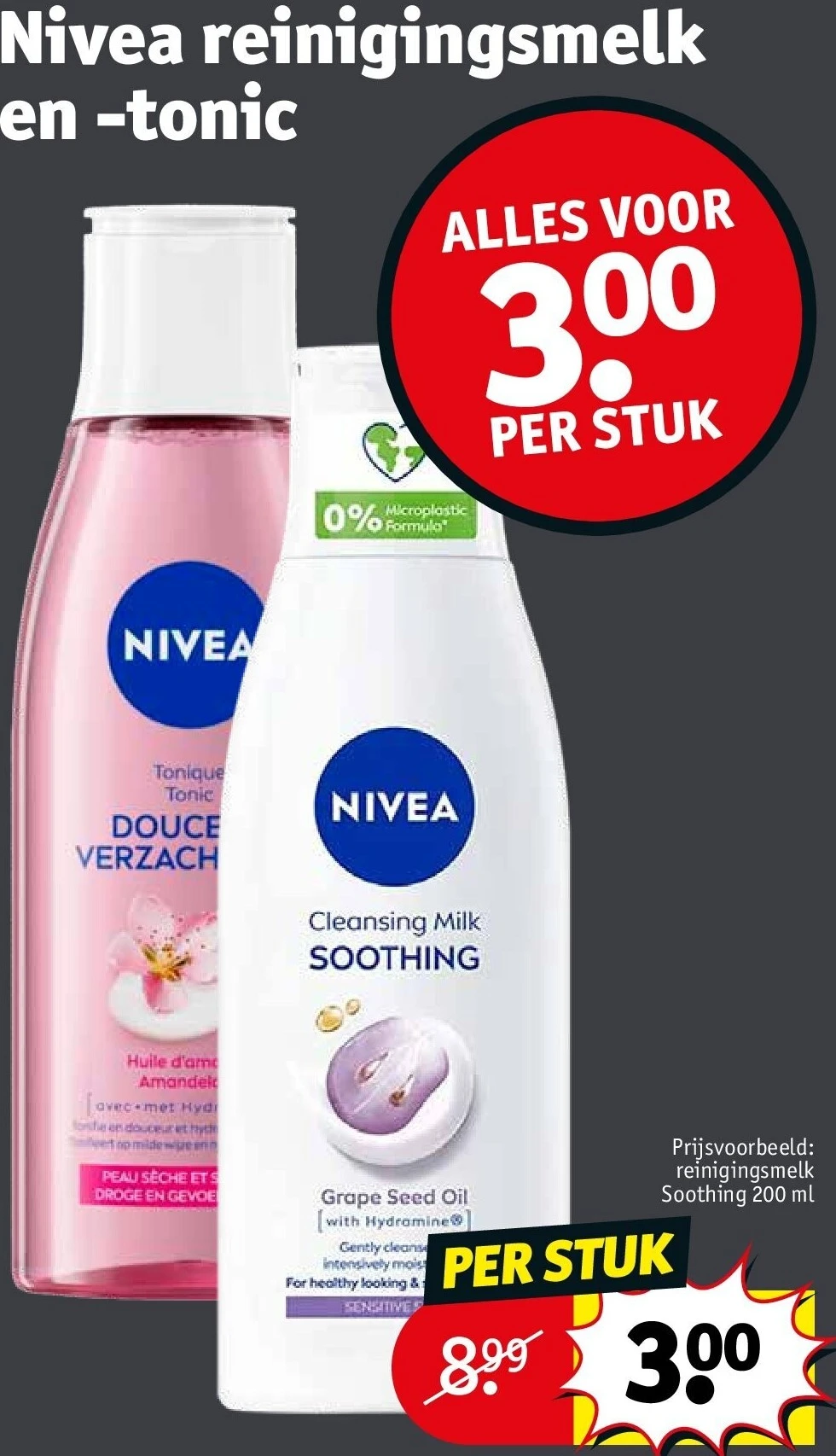 Nivea reinigingsmelk en -tonic