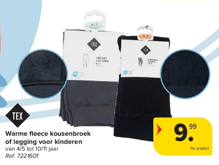 Warme fl eece kousenbroek of legging voor kinderen