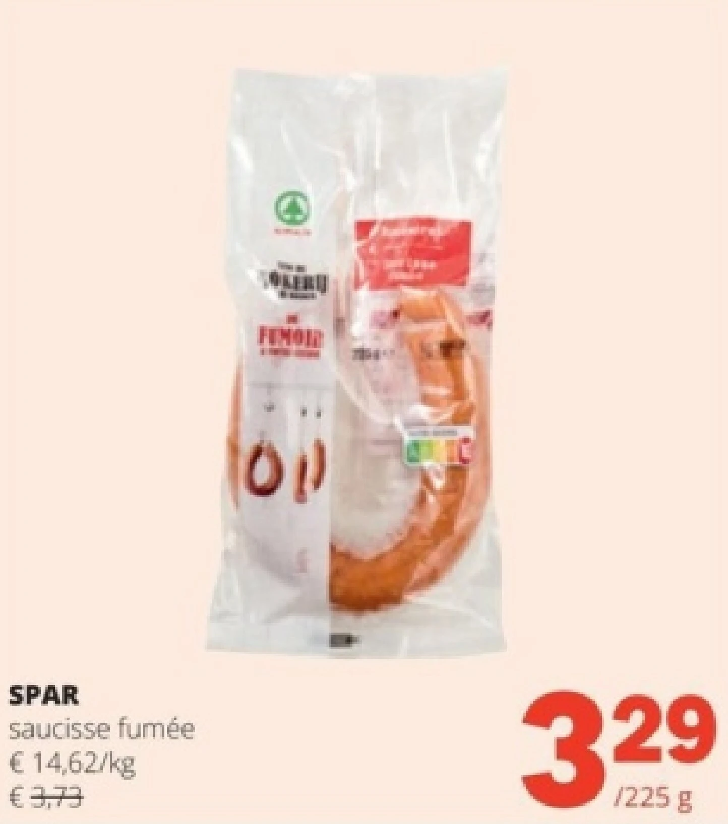 SPAR saucisse fumée
