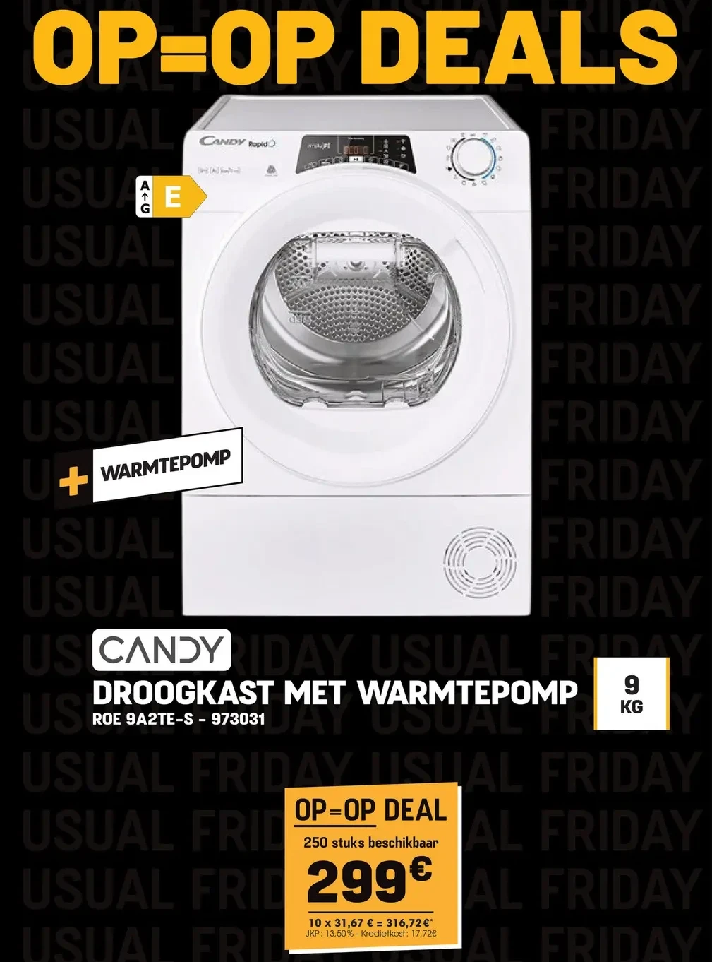 CANDY DROOGKAST MET WARMTEPOMP ROE 9A2TE-S