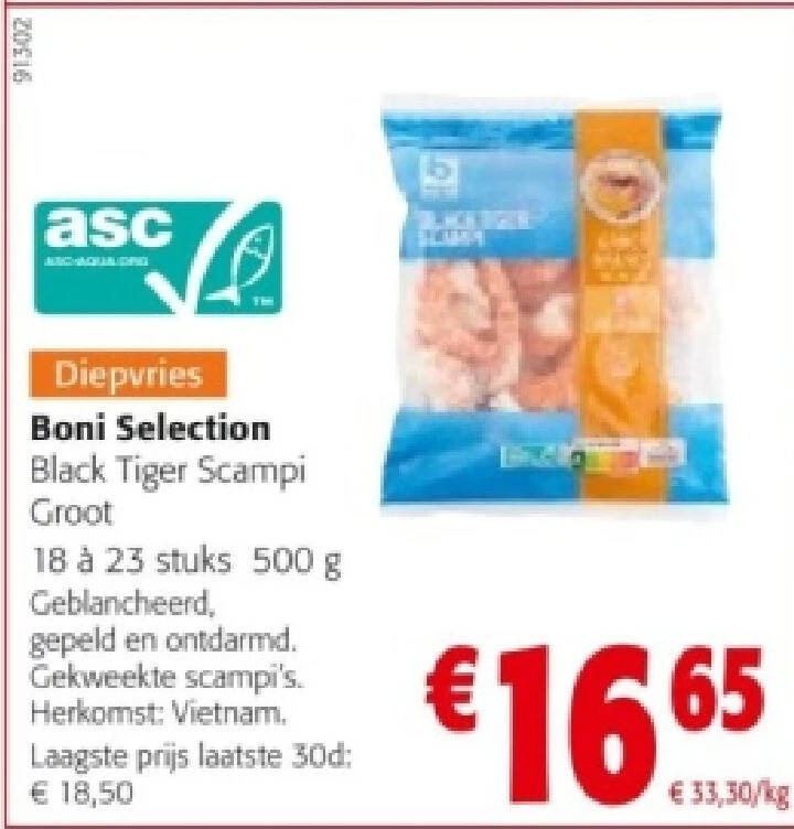 Boni Selection Black Tiger Scampi Groot