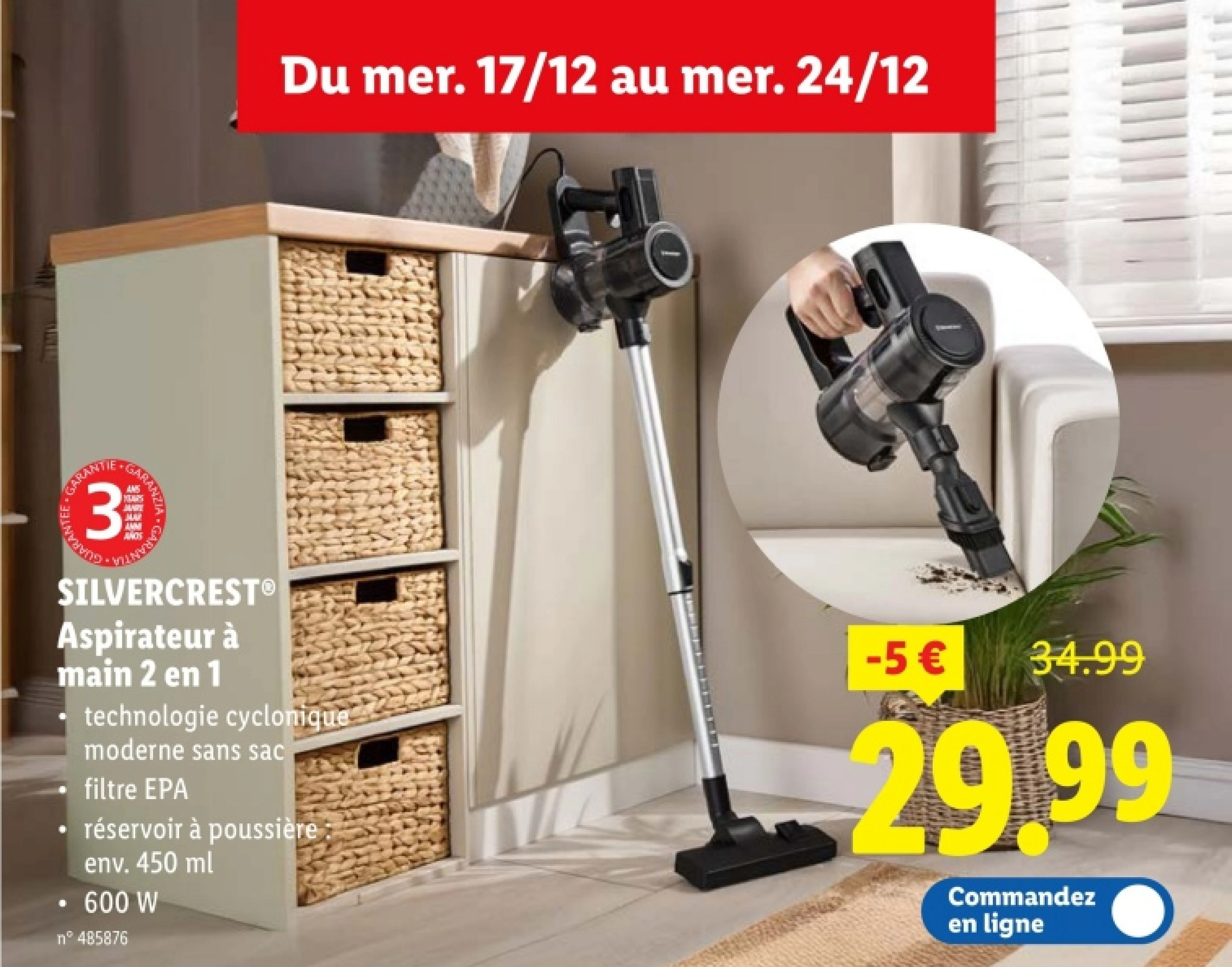 Aspirateur à main 2 en 1