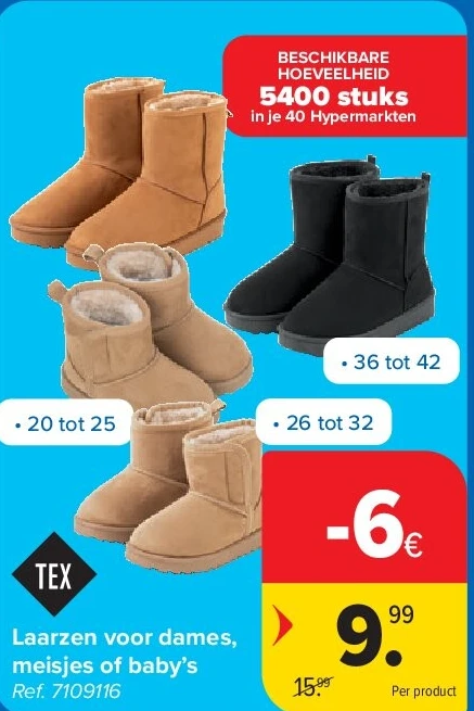 Laarzen voor dames, meisjes of baby’s