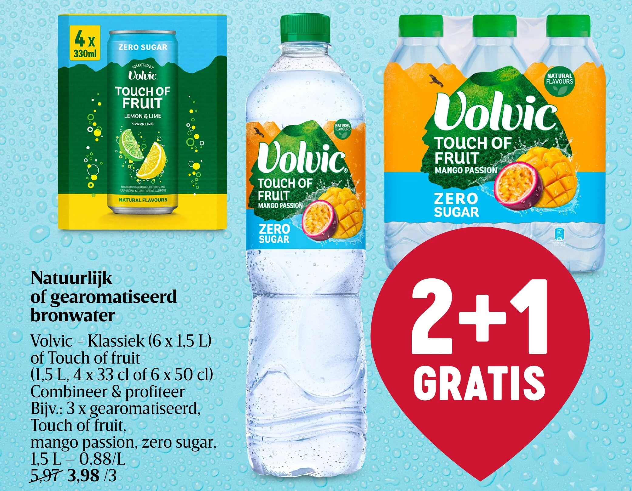 Natuurlijk of gearomatiseerd bronwater