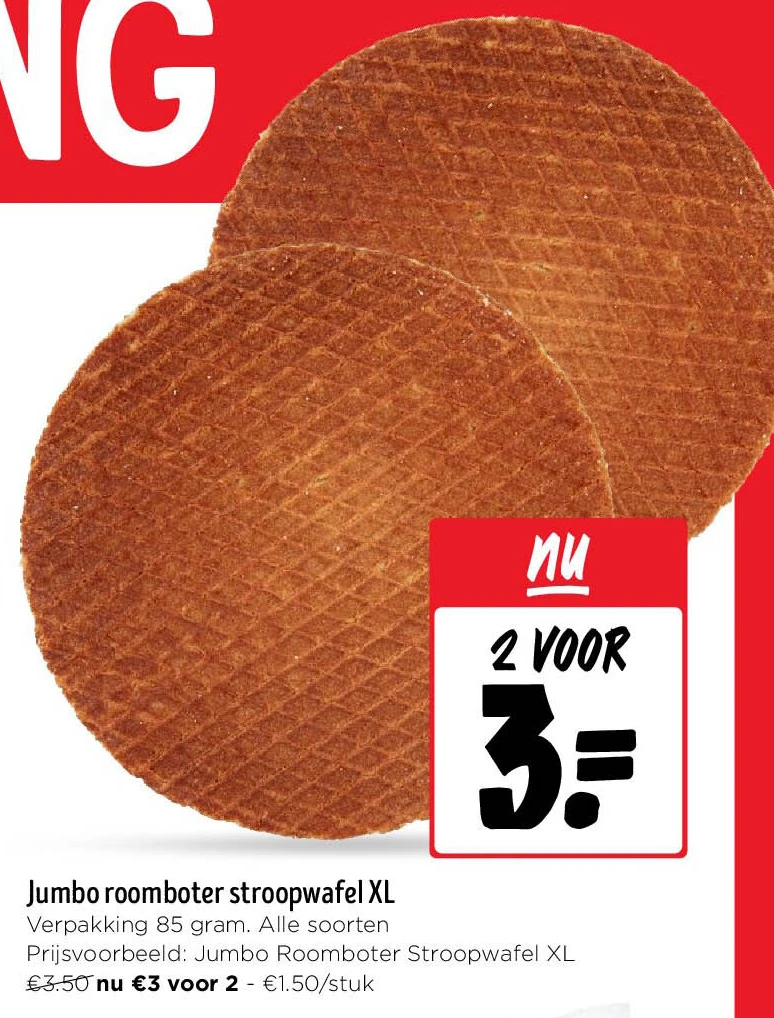 Jumbo roomboter stroopwafel XL