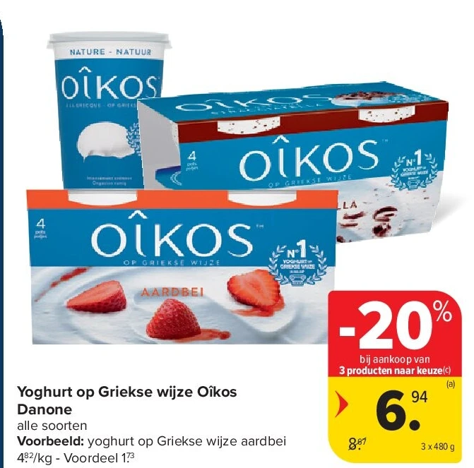 Yoghurt op Griekse wijze Oîkos Danone