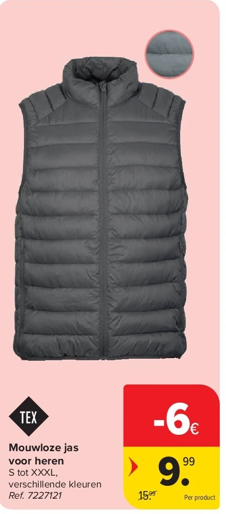 Mouwloze jas voor heren