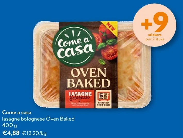 Come a casa lasagne bolognese Oven Baked 400 g
