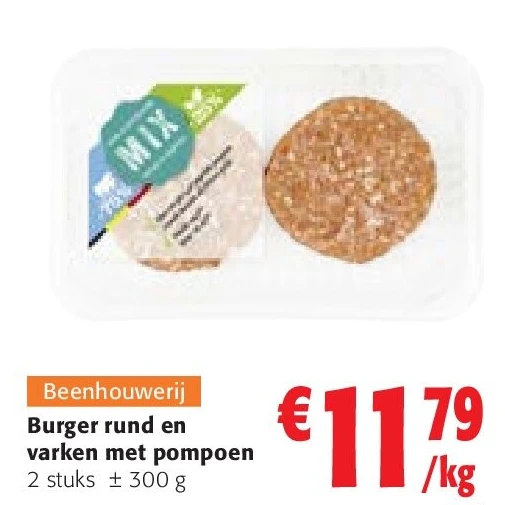 Burger rund en varken met pompoen
