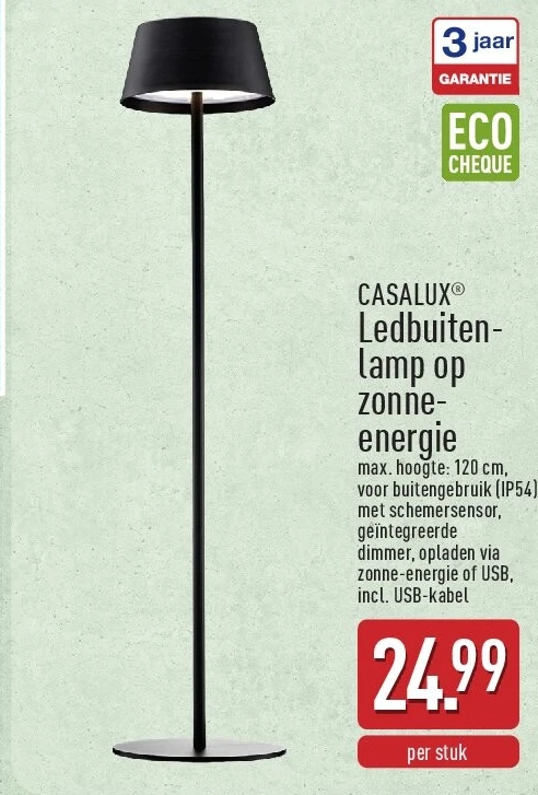Ledbuiten- lamp op zonneenergie