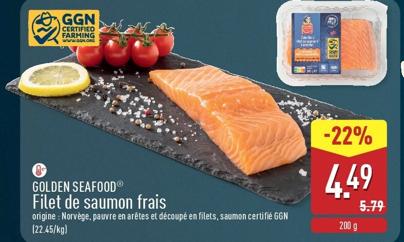 Filet de saumon frais