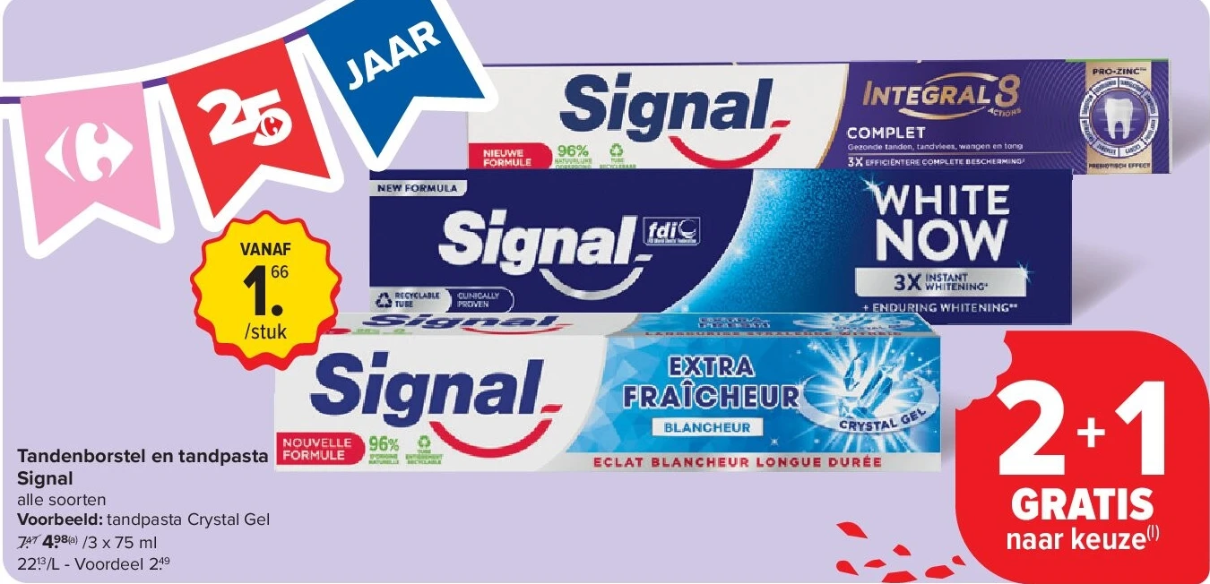 Tandenborstel en tandpasta Signal