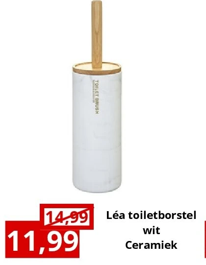 Léa toiletborstel wit Ceramiek