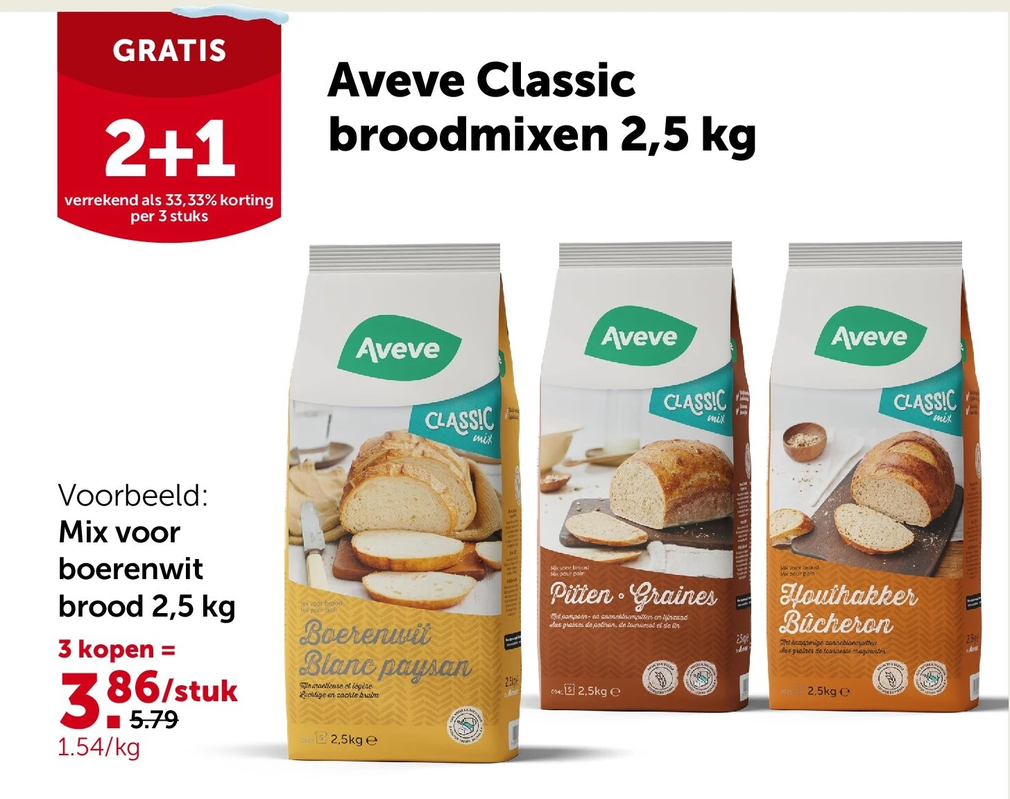 Mix voor boerenwit brood 2,5 kg
