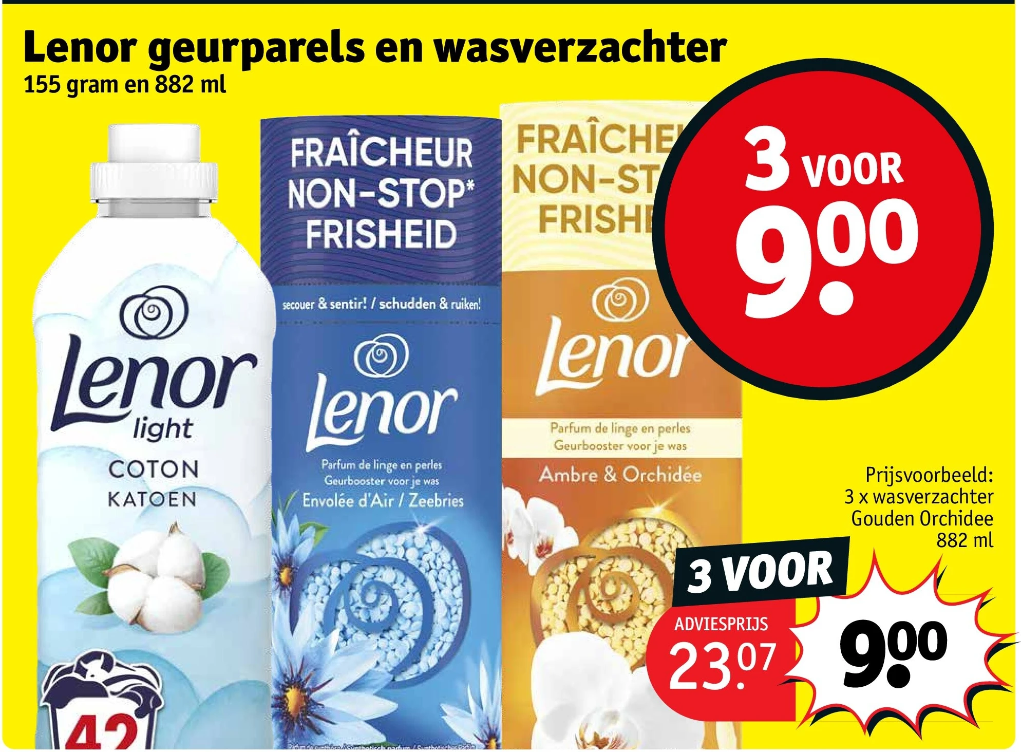 Lenor geurparels en wasverzachter