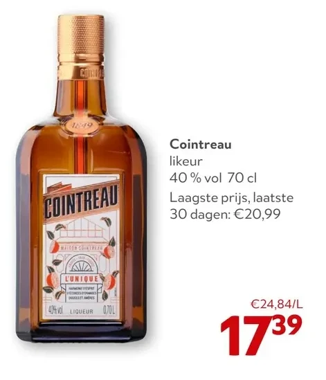 Cointreau likeur 40% vol 70 cl