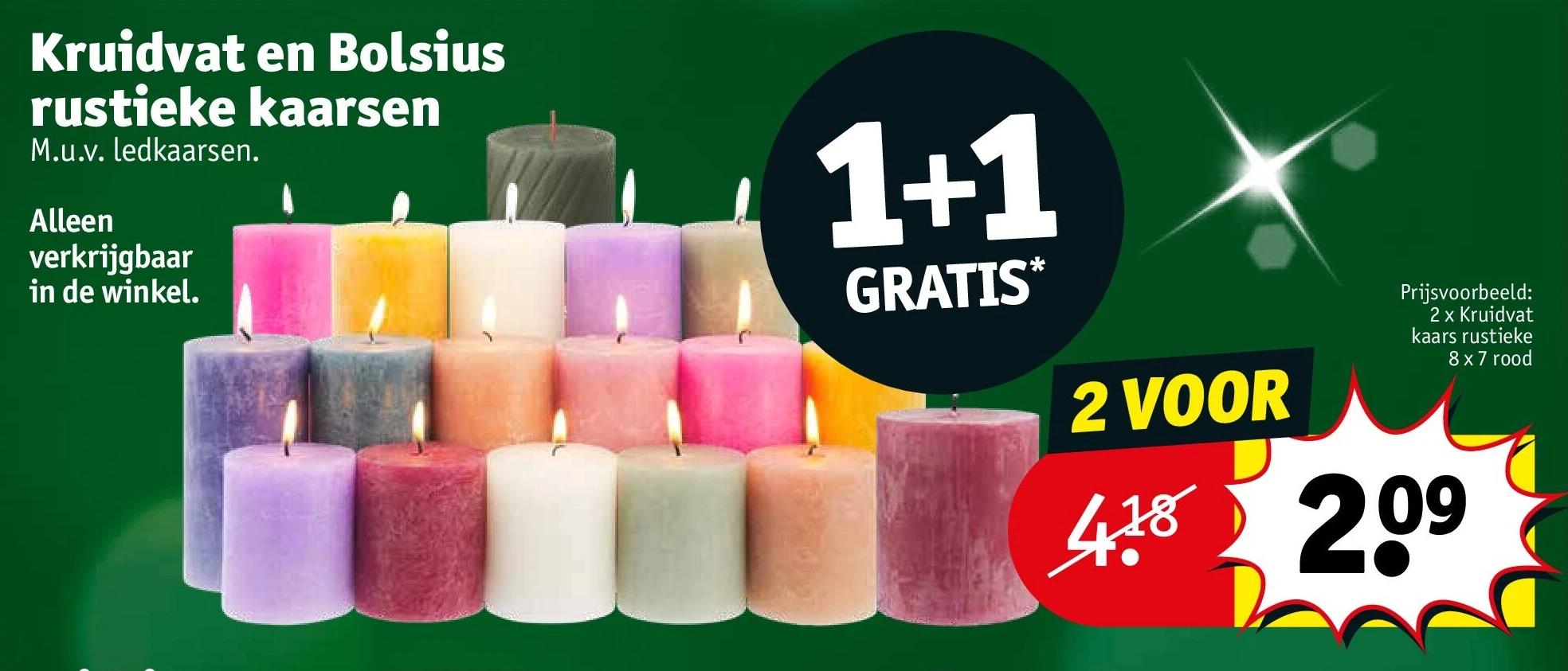 Kruidvat en Bolsius rustieke kaarsen