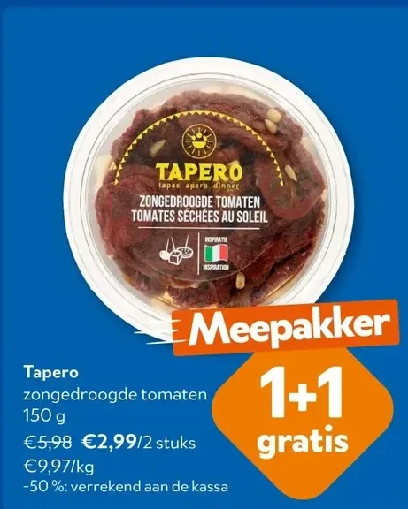 Tapero zongedroogde tomaten 150 g