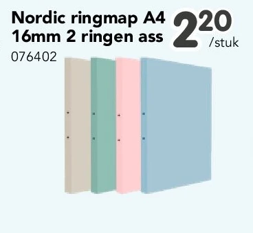 Nordic ringmap A4 16mm 2 ringen ass