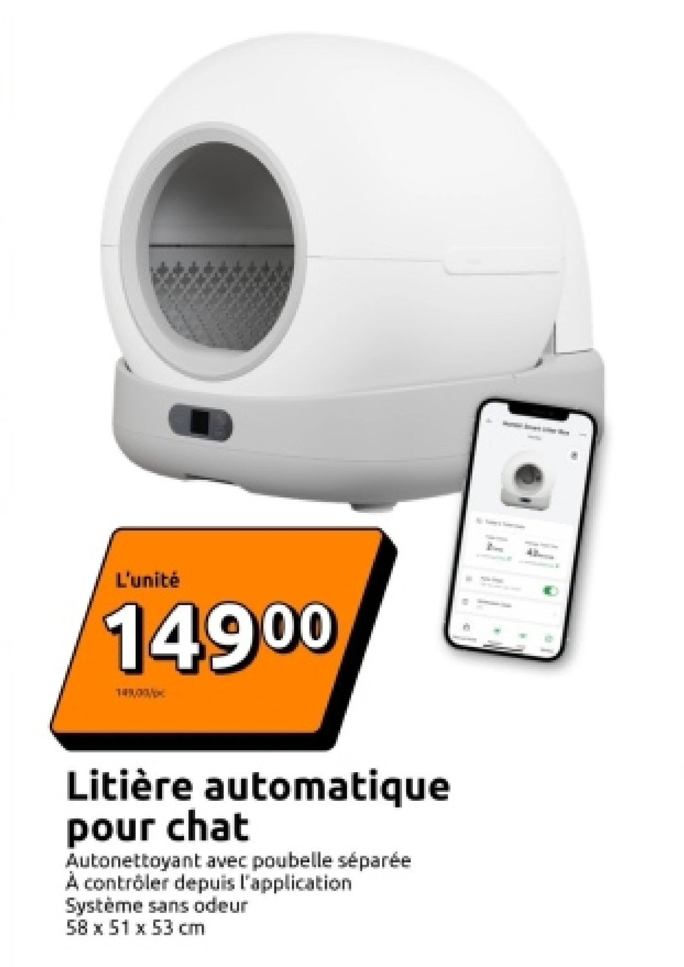 Litière automatique pour chat