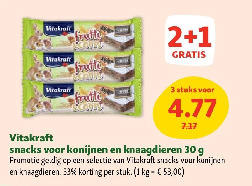 Vitakraft snacks voor konijnen en knaagdieren 30 g