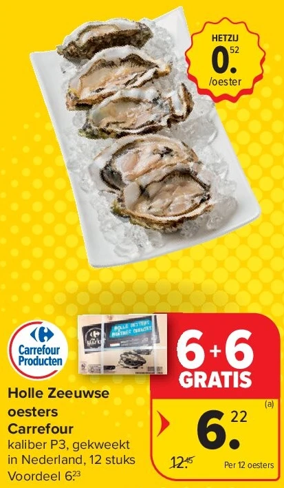 Holle Zeeuwse oesters Carrefour