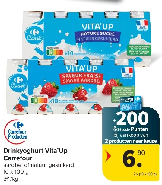 Drinkyoghurt Vita’Up Carrefour