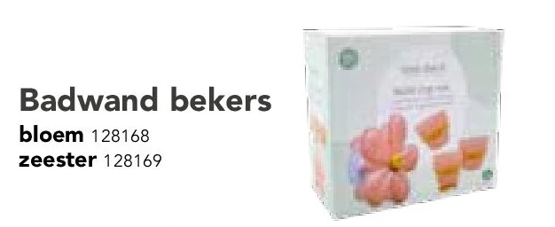 Badwand bekers bloem