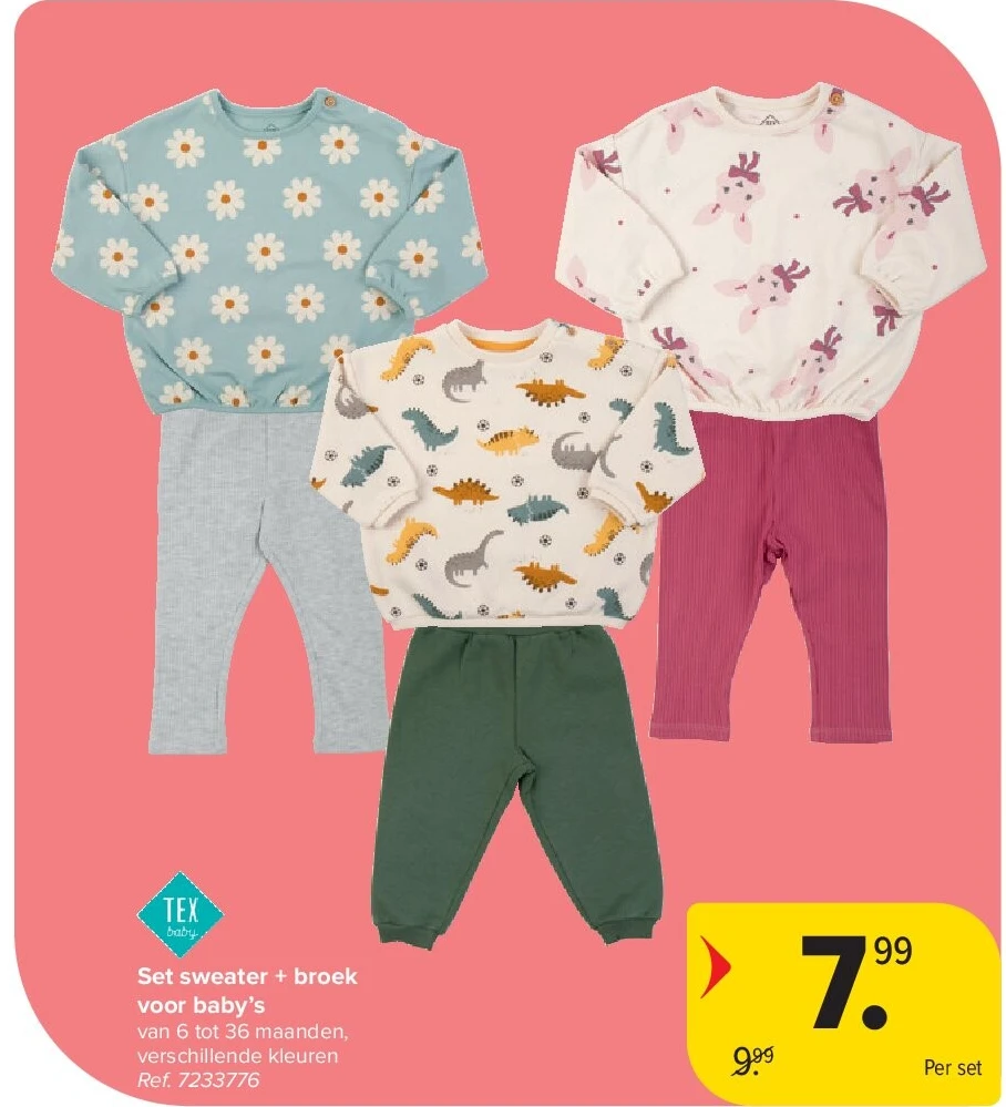 Set sweater + broek voor baby’s