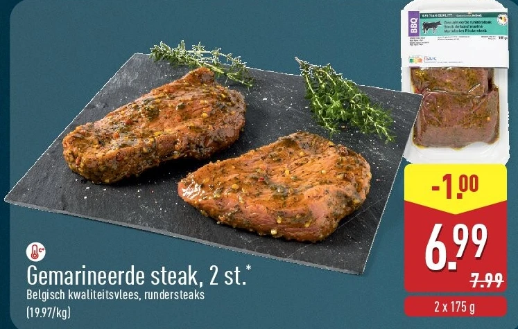Gemarineerde steak, 2st