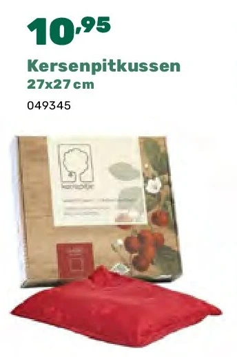 Kersenpitkussen 27x27 cm