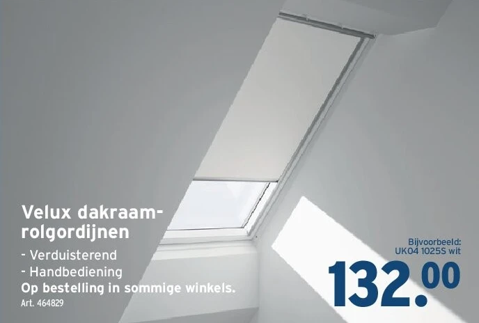 Velux dakraamrolgordijnen