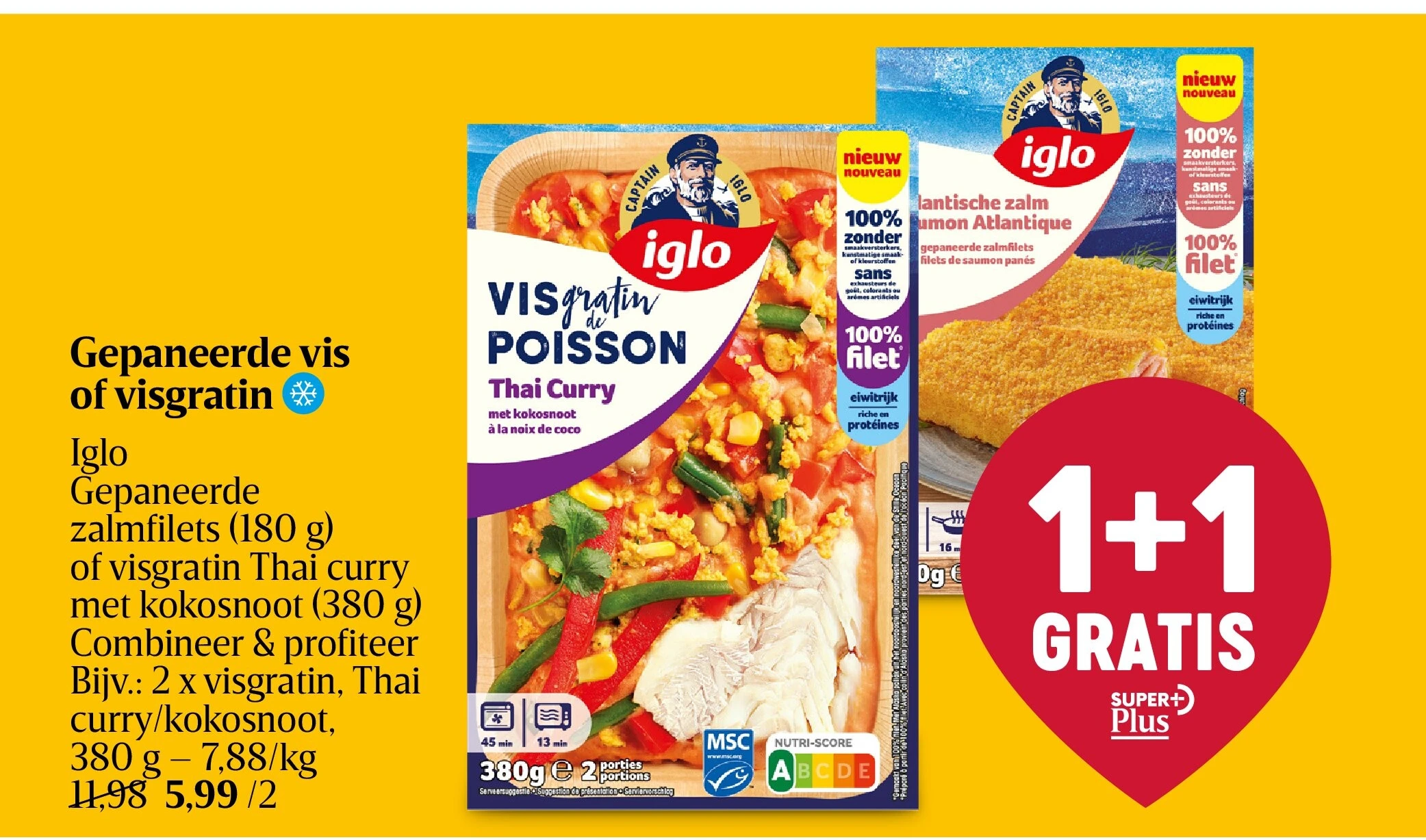 Gepaneerde vis of visgratin