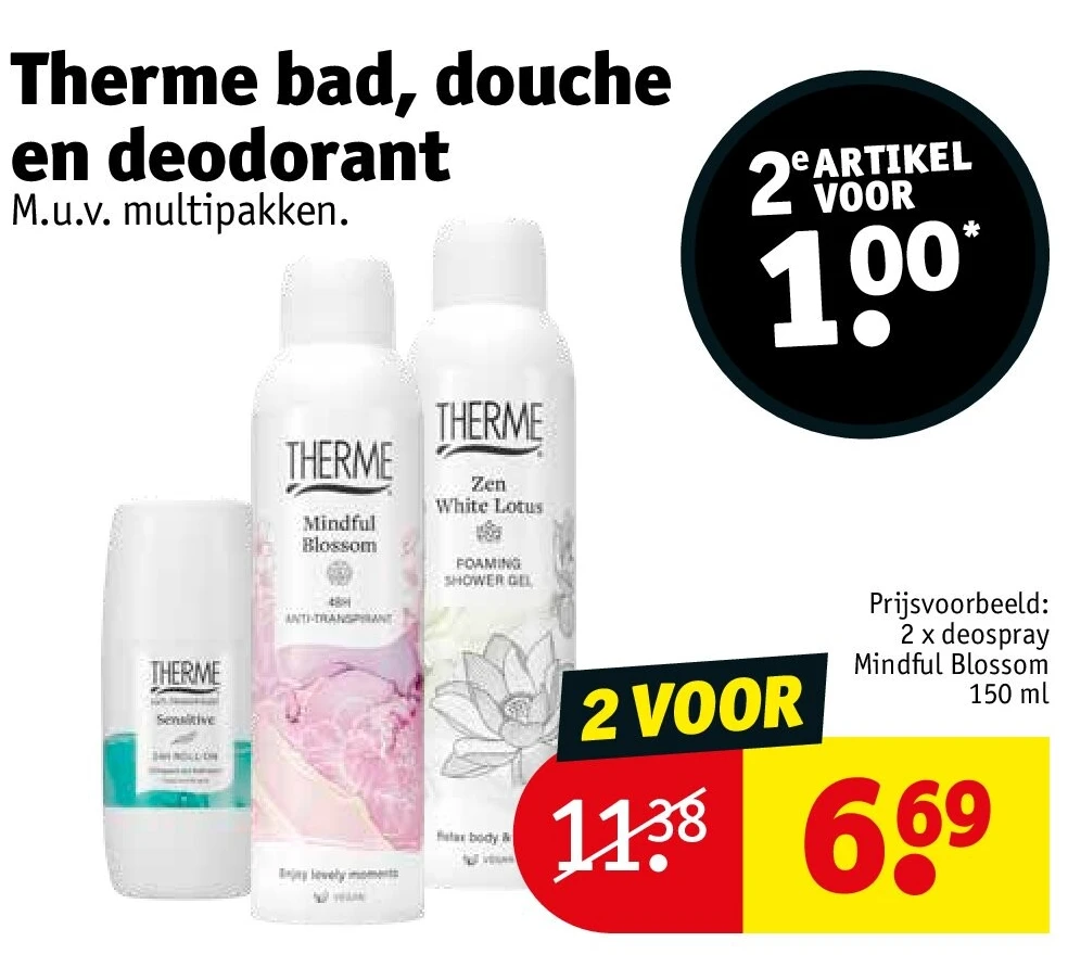 Therme bad, douche en deodorant