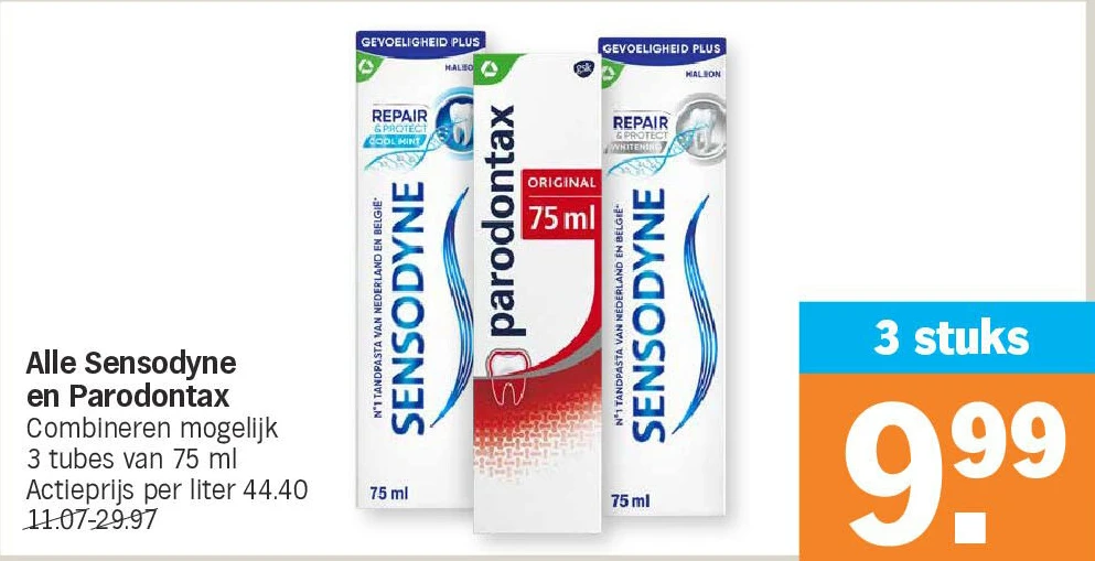 Alle Sensodyne en Parodontax