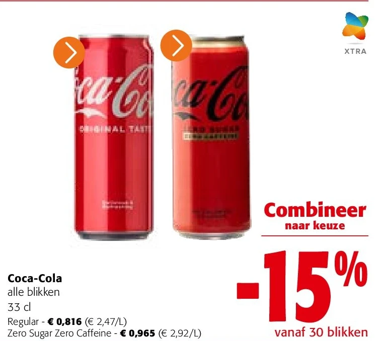 Coca-Cola alle blikken 33 cl
