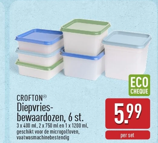 Diepvries­­­ bewaardozen, 6st.