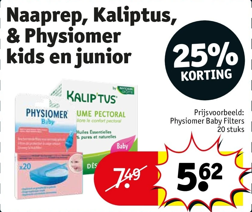 Naaprep, Kaliptus, & Physiomer kids en junior