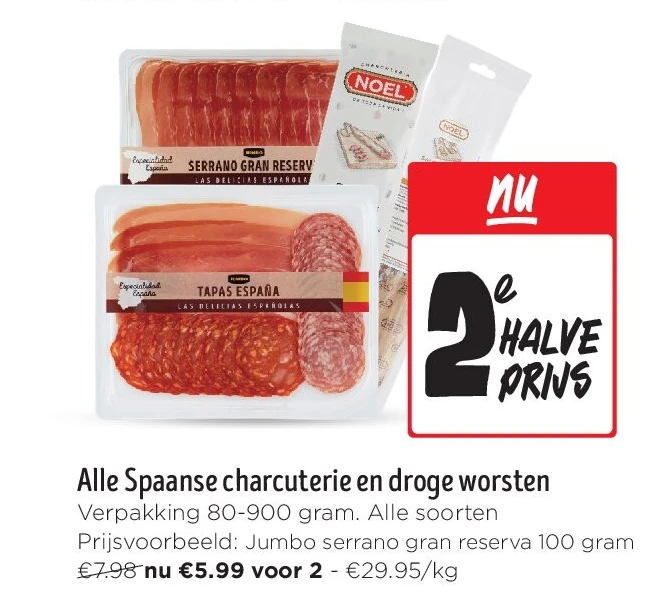 Alle Spaanse charcuterie en droge worsten