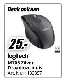 M705 Zilver Draadloze muis