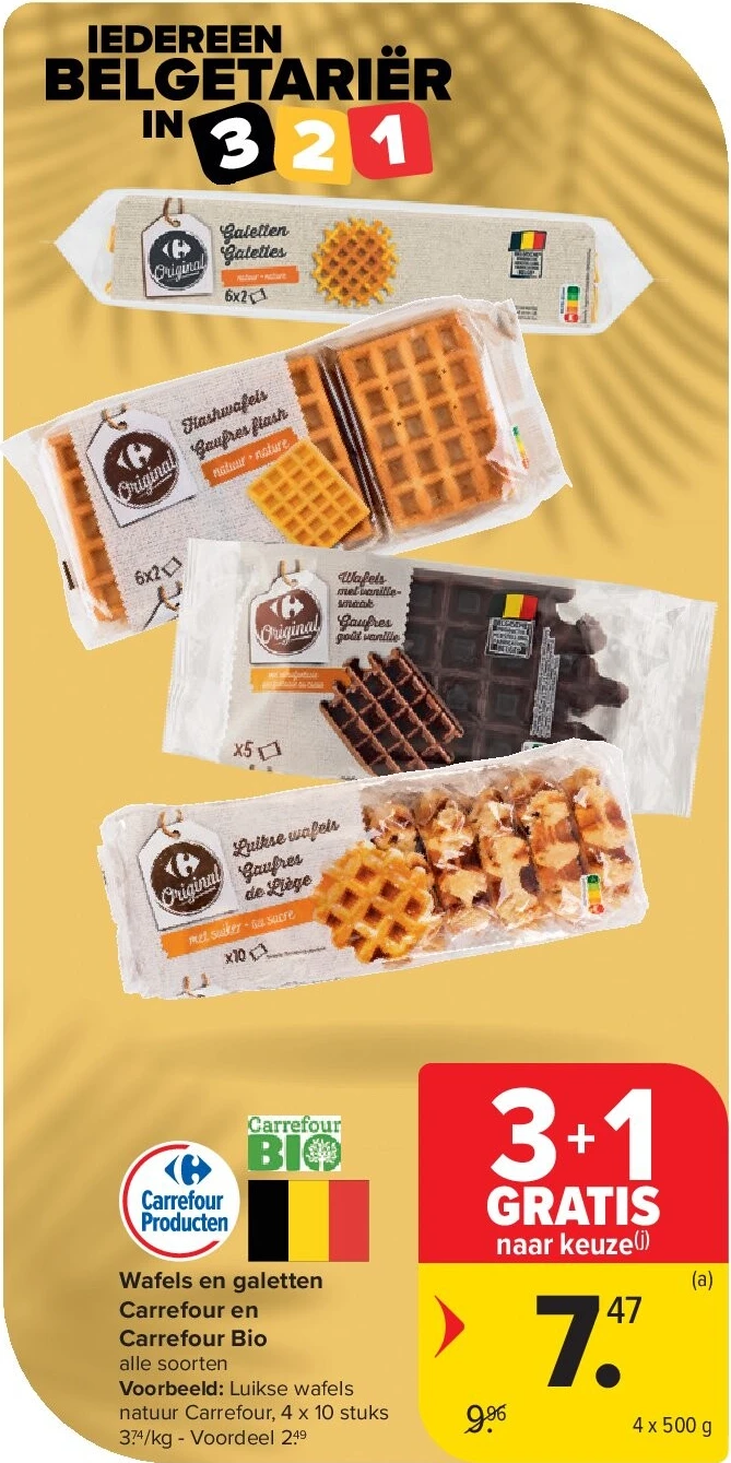 Wafels en galetten Carrefour en Carrefour Bio