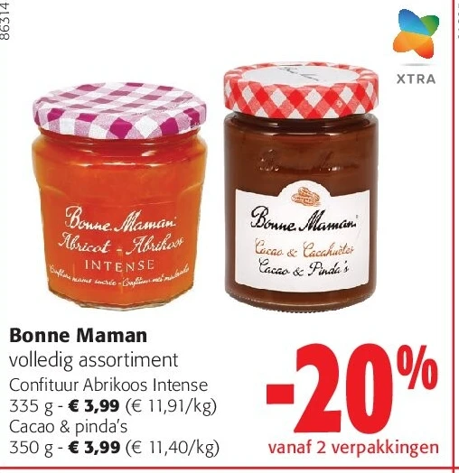 Bonne Maman Confituur Abrikoos Intense 335 g